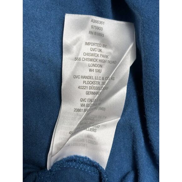 Logo Lori Goldstein Womens Blue Brown Embroidered Front Tie Cardigan Sweater 3X - Picture 5 of 8